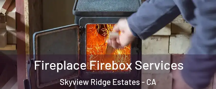 Fireplace Firebox Services Skyview Ridge Estates - CA